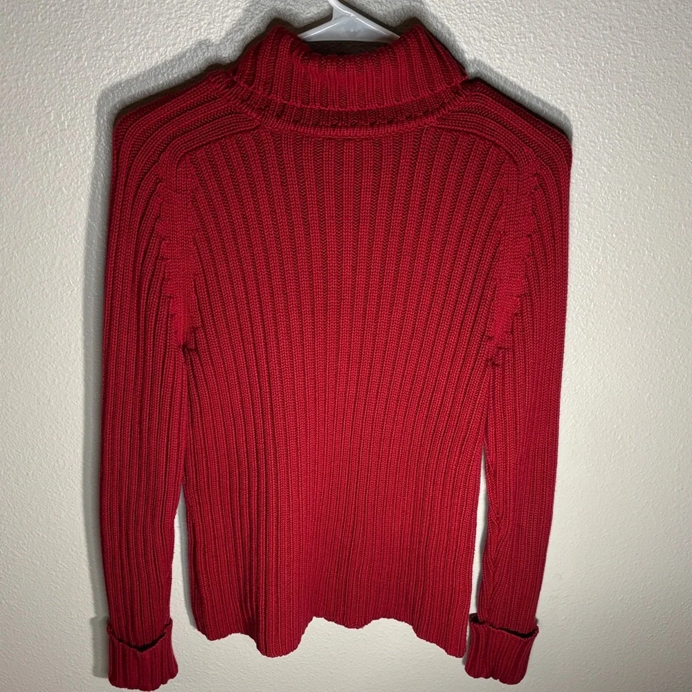 Hillard & Hanson Vibrant Red Cowl Neck Sweater -301sku